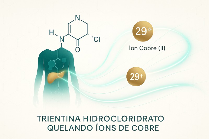 Ação quelante da trientina hidrocloridrato